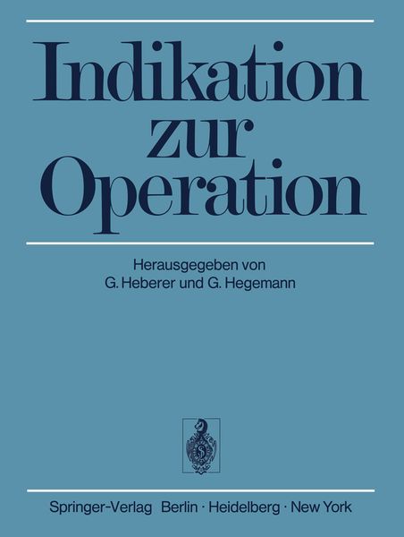 Produktbild: Indikation zur Operation