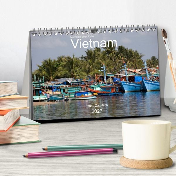 Produktbild: Vietnam - Momente einer Reise (Tischkalender 2027 DIN A5 quer), CALVENDO Monatskalender