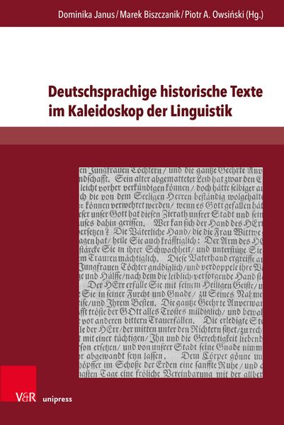 Produktbild: Deutschsprachige historische Texte im Kaleidoskop der Linguistik