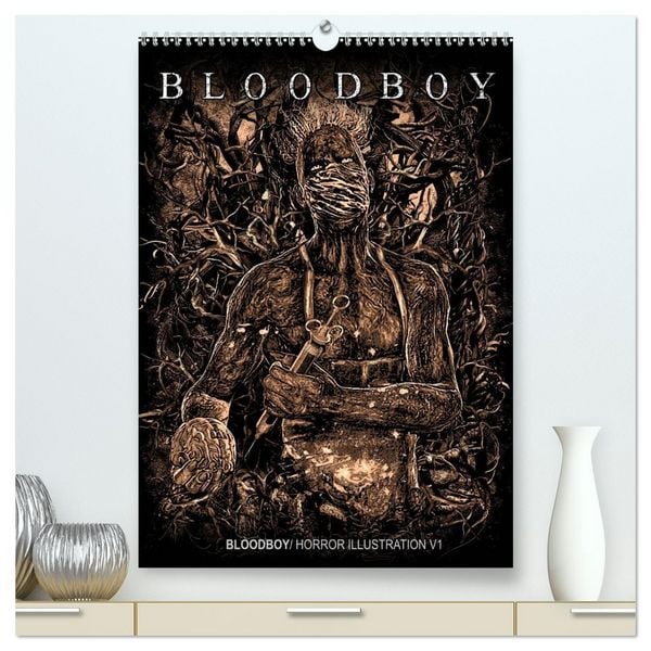 Produktbild: BLOODBOY/ HORROR ILLUSTRATION V1 (hochwertiger Premium Wandkalender 2026 DIN A2 hoch), Kunstdruck in Hochglanz