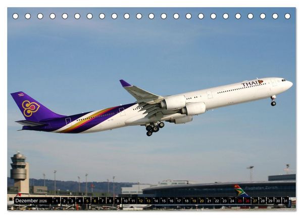Produktbild: Airbus Airliners (Tischkalender 2026 DIN A5 quer), CALVENDO Monatskalender