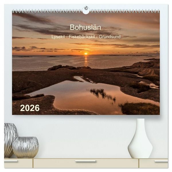 Bohuslän. Lysekil - Fiskebäckskil - Grundsund (hochwertiger Premium Wandkalender 2026 DIN A2 quer), Kunstdruck in Hochglanz
