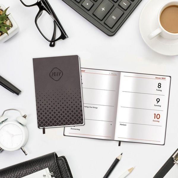 Produktbild: TR&Ouml;TSCH - Taschenkalender A7 Soft Touch Anthrazit 2027