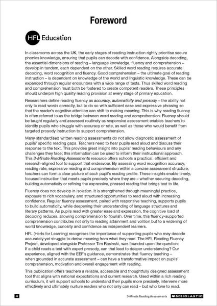 Produktbild: 3 Minute Reading Assessments Ages 6-8