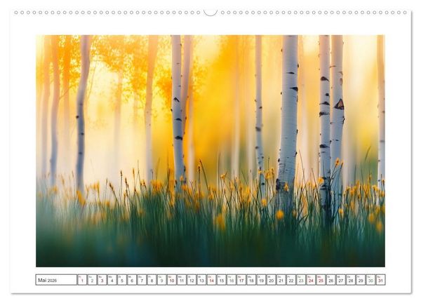 Produktbild: Birkenzauber (Wandkalender 2026 DIN A2 quer), CALVENDO Monatskalender