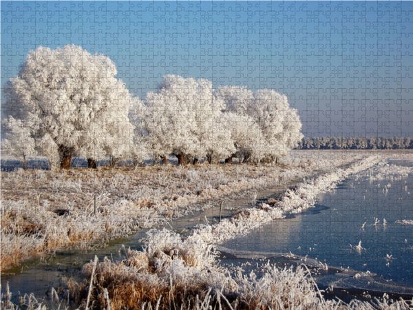 Produktbild: CALVENDO Puzzle Raureifwetter im Havelland 1000 Teile Lege-Gr&ouml;&szlig;e 64 x 48 cm Foto-Puzzle Bild von Anja Frost