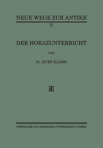 Produktbild: Der Horazunterricht