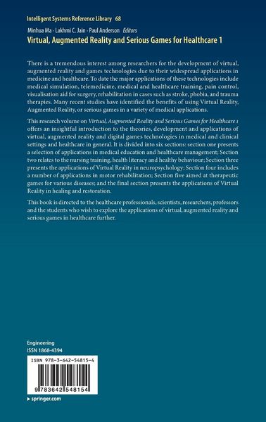 Produktbild: Virtual, Augmented Reality and Serious Games for Healthcare 1