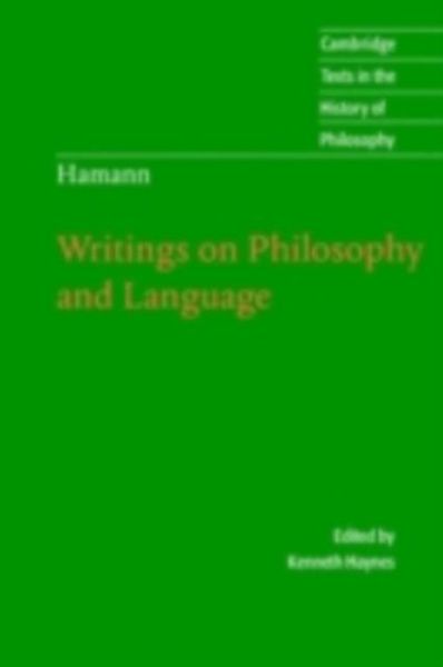 Produktbild: Hamann: Writings on Philosophy and Language