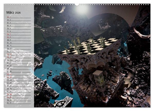 Produktbild: SCHACH - Spiel der K&ouml;nige (hochwertiger Premium Wandkalender 2026 DIN A2 quer), Kunstdruck in Hochglanz
