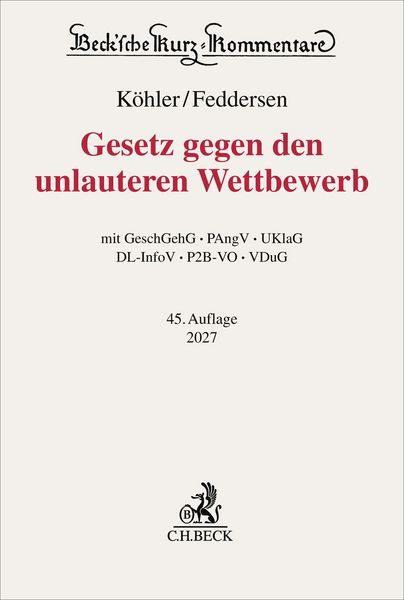 Produktbild: Gesetz gegen den unlauteren Wettbewerb. UWG