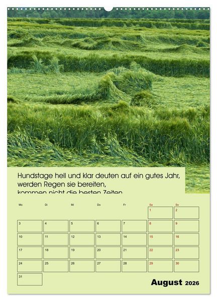 Produktbild: Wetter-Regeln der Bauern (hochwertiger Premium Wandkalender 2026 DIN A2 hoch), Kunstdruck in Hochglanz