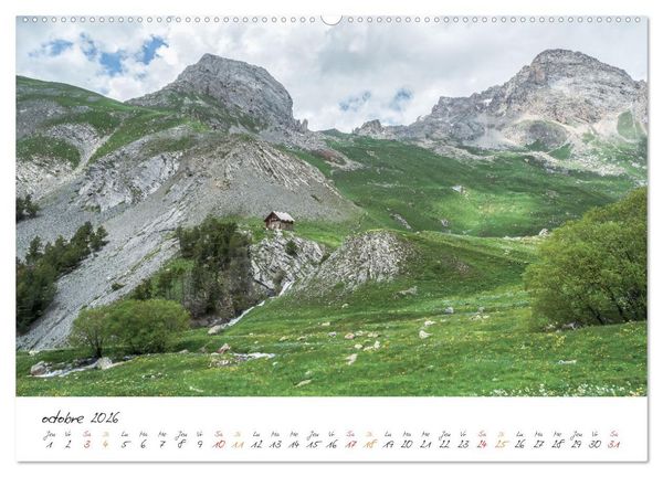 Produktbild: Sur la route des Grandes Alpes, la vall&eacute;e de la Guisane (Calendrier mural 2026 DIN A2 vertical) calendrier de bureau