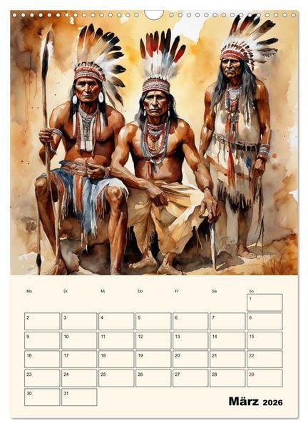 Produktbild: Indianische Kultur (Wandkalender 2026 DIN A3 hoch), CALVENDO Monatskalender