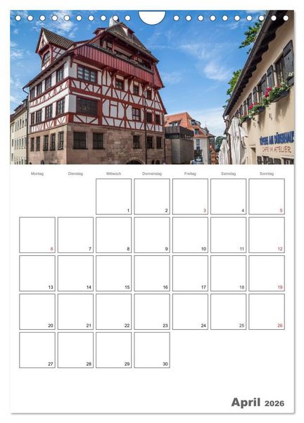 Produktbild: N&Uuml;RNBERG Bezauberndes Altstadtherz / Terminplaner (Wandkalender 2026 DIN A4 hoch), CALVENDO Monatskalender