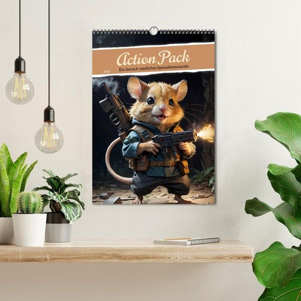 Produktbild: Action Pack - Ein tierisch niedliches Spezialkommando (Wandkalender 2026 DIN A3 hoch), CALVENDO Monatskalender