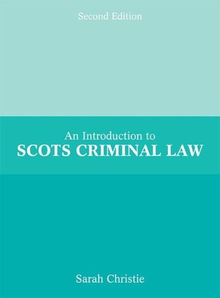 Produktbild: An Introduction to Scots Criminal Law