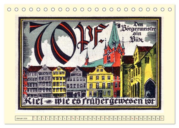 Produktbild: Gru&szlig; aus Kiel (Tischkalender 2026 DIN A5 quer), CALVENDO Monatskalender