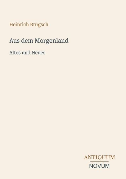 Produktbild: Aus dem Morgenland