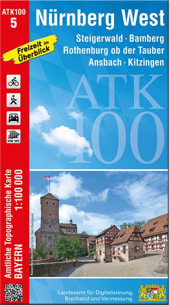 Produktbild: ATK100-5 N&uuml;rnberg West (Amtliche Topographische Karte 1:100000)