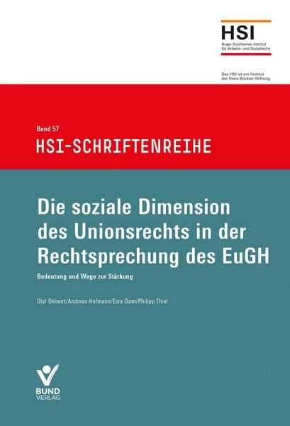 Produktbild: Die soziale Dimension des Unionrechts in der Rechtsprechung des EuGH