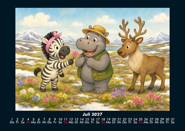 Produktbild: Zara & Sash in der Polarwelt 2027 Fotokalender DIN A4