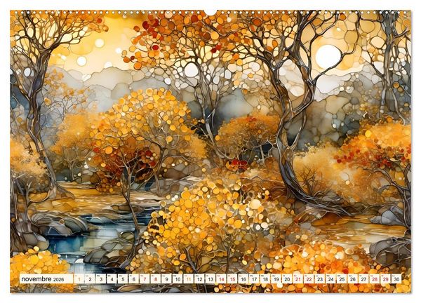 Produktbild: Paysages fluviaux magiques (Calendrier mural 2026 DIN A2 vertical), CALVENDO calendrier mensuel