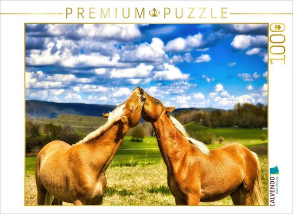 Produktbild: CALVENDO Puzzle Ein Motiv aus dem Kalender Haflinger im Th&uuml;ringer Wald | 1000 Teile Lege-Gr&ouml;&szlig;e 64x48cm Foto-Puzzle f&uuml;r gl&uuml;ckliche Stunden