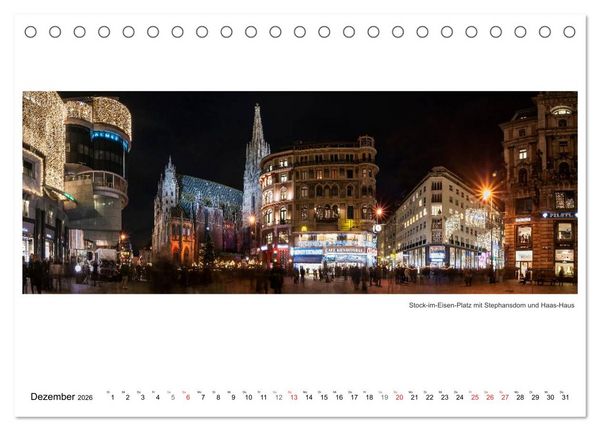 Produktbild: Wien Panoramen (Tischkalender 2026 DIN A5 quer), CALVENDO Monatskalender