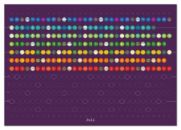 Produktbild: Perlenkalender (Wandkalender 2026 DIN A4 quer), CALVENDO Monatskalender