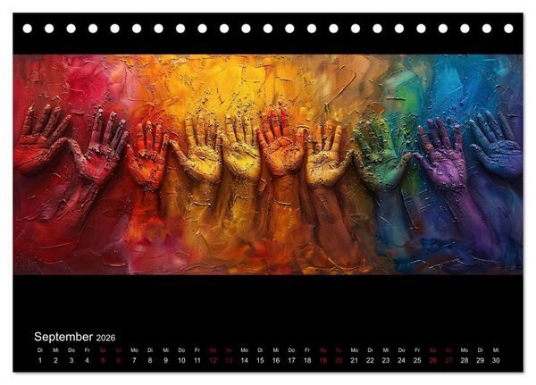 Produktbild: Abstrakte Augenblicke (Tischkalender 2026 DIN A5 quer), CALVENDO Monatskalender