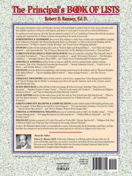 Produktbild: The Principal's Book of Lists