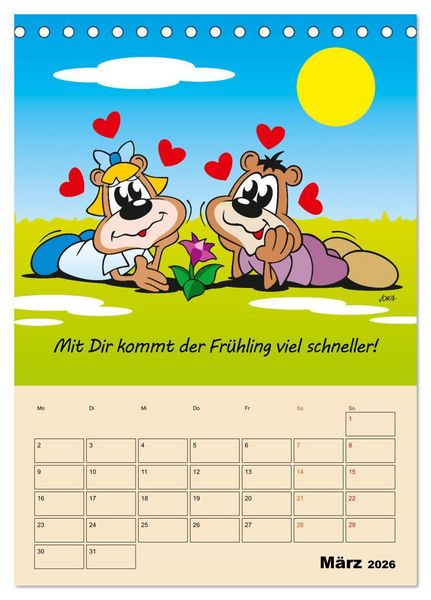 Produktbild: Ein Jahr mit Dir! (Tischkalender 2026 DIN A5 hoch), CALVENDO Monatskalender
