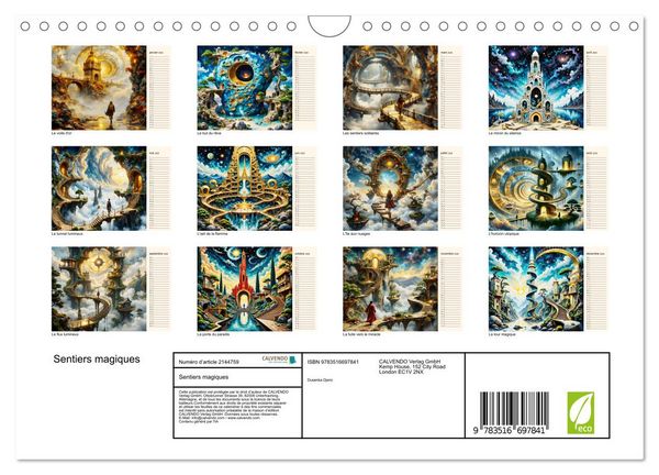 Produktbild: Sentiers magiques (Calendrier mural 2026 DIN A4 vertical), CALVENDO calendrier mensuel