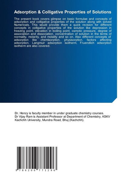 Produktbild: Adsorption & Colligative Properties of Solutions