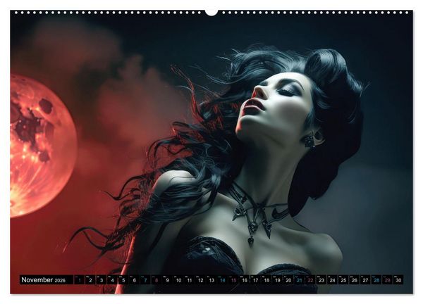 Produktbild: Vampire Nachtkreaturen (hochwertiger Premium Wandkalender 2026 DIN A2 quer), Kunstdruck in Hochglanz
