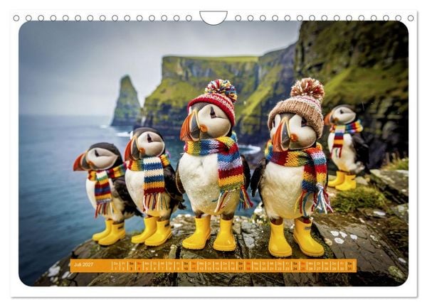 Produktbild: Lustige Papageientaucher (Wandkalender 2027 DIN A4 quer), CALVENDO Monatskalender