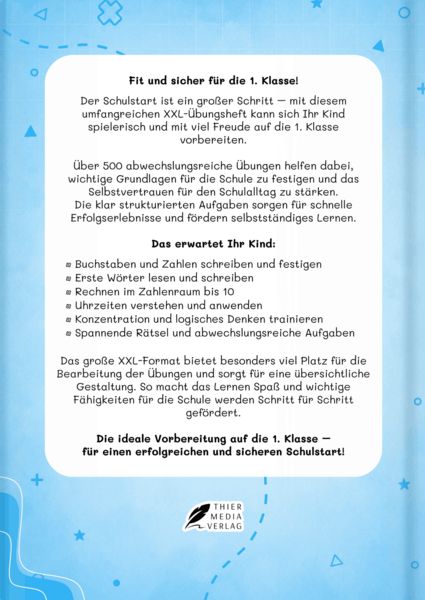 Produktbild: 1. Klasse &Uuml;bungsheft &ndash; Fit und sicher f&uuml;r die 1. Klasse im XXL-Format