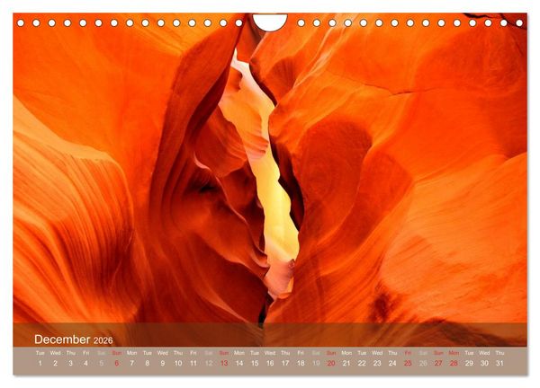 Produktbild: Lights and Colours of the Antelope Canyon (Wall Calendar 2026 DIN A4 landscape), CALVENDO 12 Month Wall Calendar