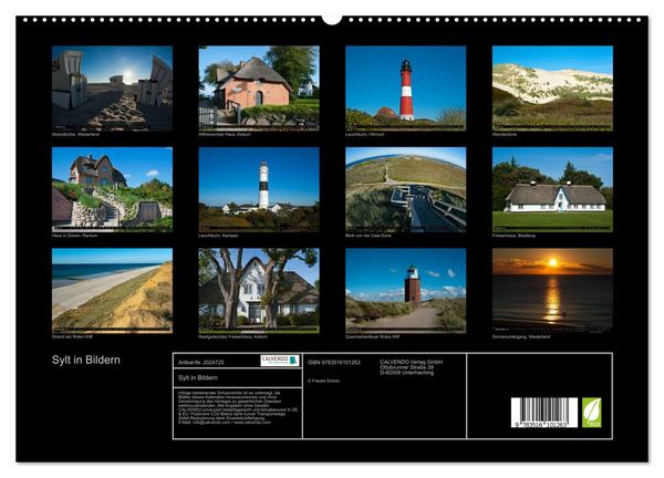 Produktbild: Sylt in Bildern (hochwertiger Premium Wandkalender 2026 DIN A2 quer), Kunstdruck in Hochglanz
