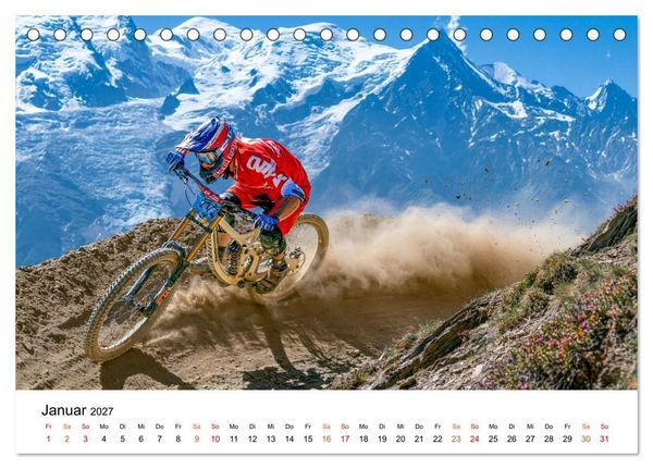 Produktbild: Mountainbike - Trails am Limit (Tischkalender 2027 DIN A5 quer), CALVENDO Monatskalender