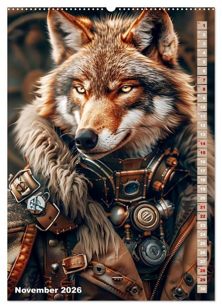Produktbild: Steampunk Fauna (Wandkalender 2026 DIN A2 hoch), CALVENDO Monatskalender
