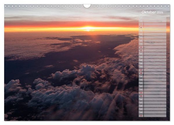 Produktbild: Colours of Flight - Stimmungen &uuml;ber den Wolken (Wandkalender 2026 DIN A3 quer), CALVENDO Monatskalender