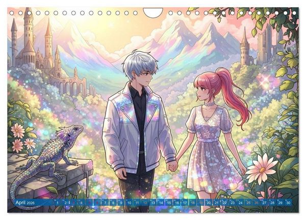 Produktbild: Shōnen-Abenteuer und Shōjo-Romantik - Ein Manga-Kalender f&uuml;r Herz und Seele (Wandkalender 2026 DIN A4 quer), CALVENDO Monatskalender