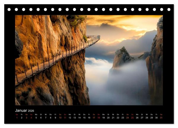 Produktbild: Abenteuerliche Wege (Tischkalender 2026 DIN A5 quer), CALVENDO Monatskalender