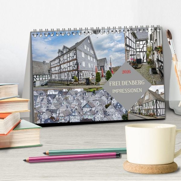 Produktbild: Freudenberg Impressionen (Tischkalender 2026 DIN A5 quer), CALVENDO Monatskalender