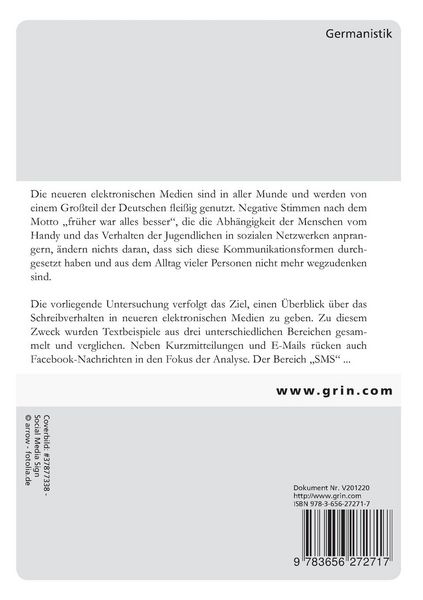 Produktbild: Linguistische Aspekte der Kommunikation in den neueren elektronischen Medien