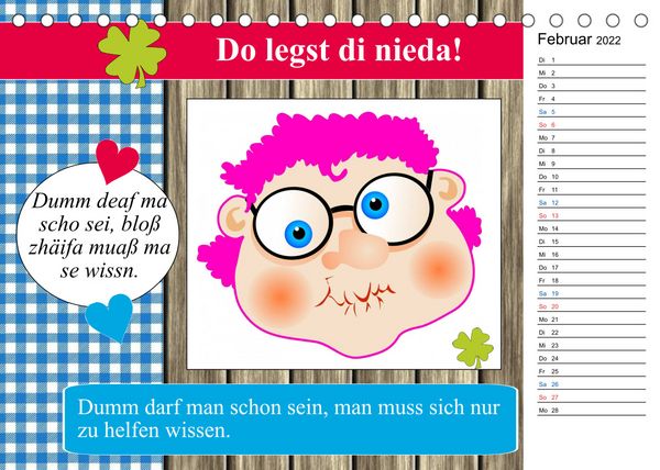 Produktbild: Des is f&uuml;a de Katz! Bairische Schpr&uuml;ch' und Redensart (Tischkalender 2022 DIN A5 quer)