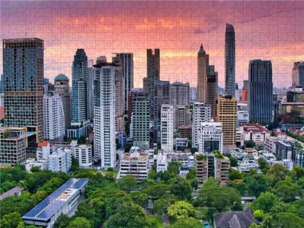 Produktbild: CALVENDO Puzzle Sonnenuntergang in der Stadt der Engel | 1000 Teile Lege-Gr&ouml;&szlig;e 64x48cm Foto-Puzzle f&uuml;r gl&uuml;ckliche Stunden