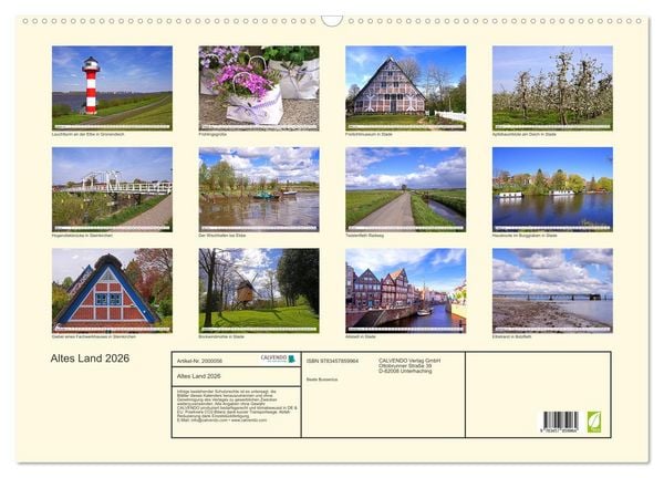 Produktbild: Altes Land 2026 (Wandkalender 2026 DIN A2 quer), CALVENDO Monatskalender